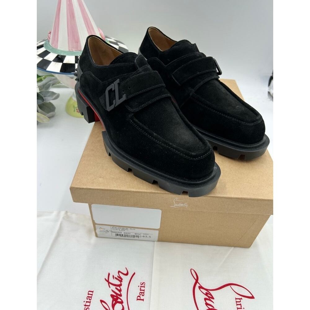 Men's Christian Louboutin OUR GEORGES chunky suede loafers size 43.5 made Italy